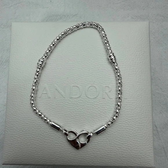 Pandora Moments Studded Chain Bracelet Size 7.5 Wrist Size 6.7 in - Picture 6 of 8